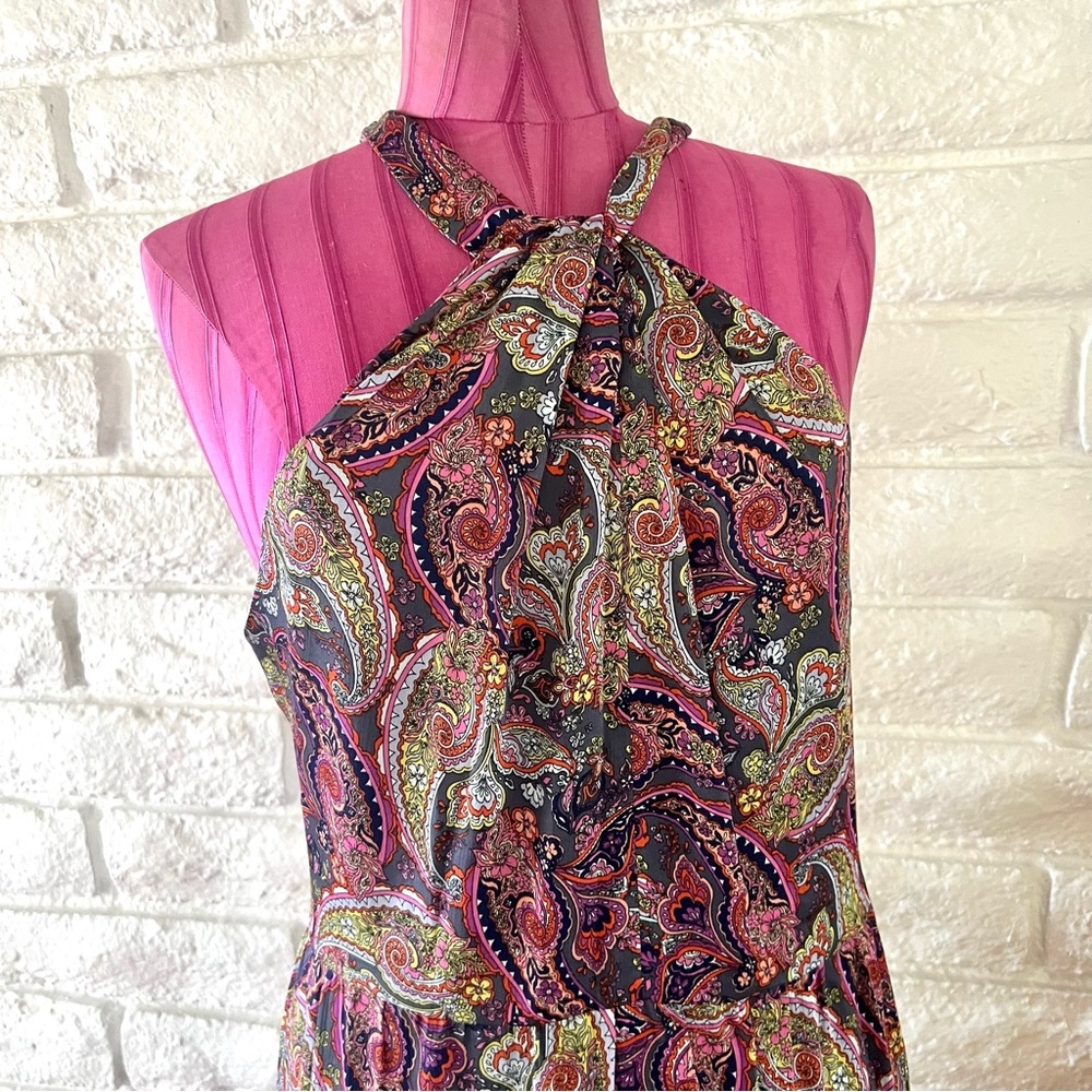 Laundry by Shelli Segal Halter Maxi Dress Size 14 - Picture 5 of 8